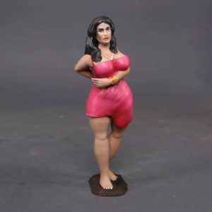 Painted Resin Figure of Woman (A10141 X022)