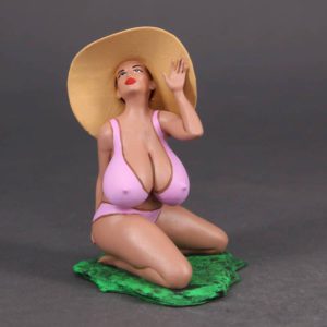 Painted Resin Figure of Woman (A1065 Z493)