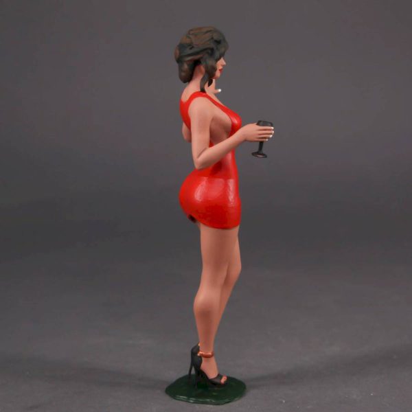 Painted Resin Figure of Woman (A1104 X005)