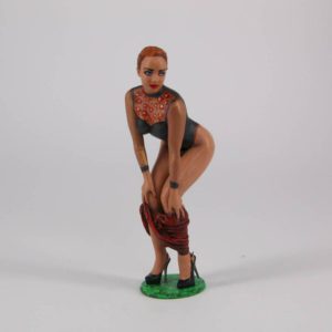 Painted Resin Figure of Woman (A11208 Z517)