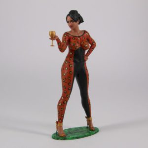 Painted Resin Figure of Woman (A11219 D67)