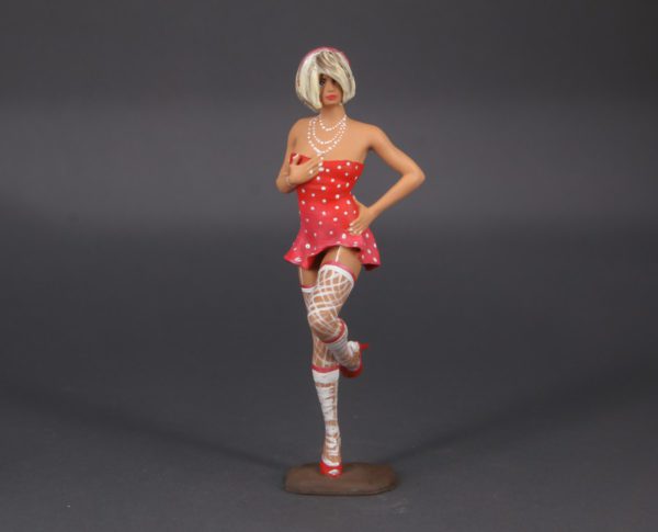 Painted Resin Figure of Woman (A8246 D43A)