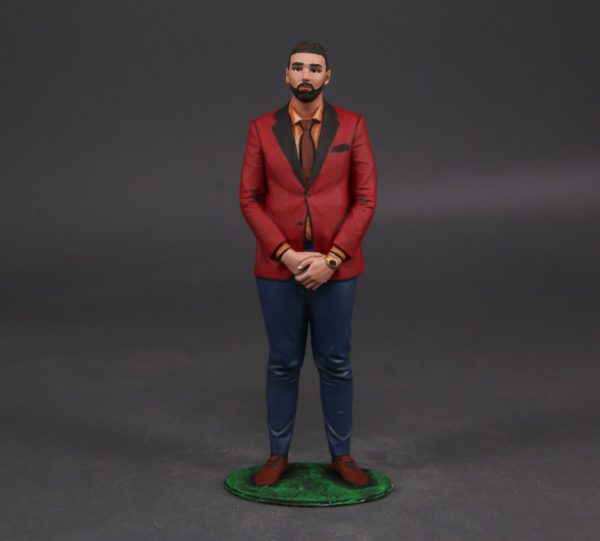 Painted Resin Figure of Man (A8775 Z542)