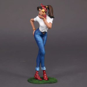 Painted Resin Figure of Woman (A9560 Z83)