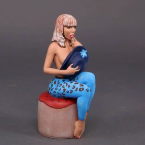 Painted Resin Figure of Woman (A9565)