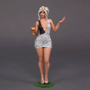 Painted Resin Figure of Woman (A9566 X005)