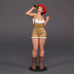 Painted Resin Figure of Woman (A9580 X006)