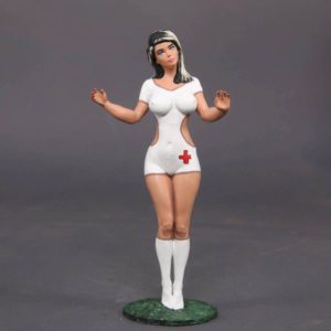 Painted Resin Figure of Woman (A9932 X018)